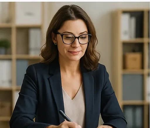 Ícone representando os cursos técnicos da área de Administração e Gestão